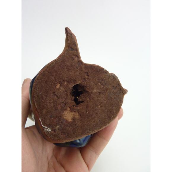 Vintage 1970s Japan Glazed Terracotta Girl with Cat - Picture 5 of 6